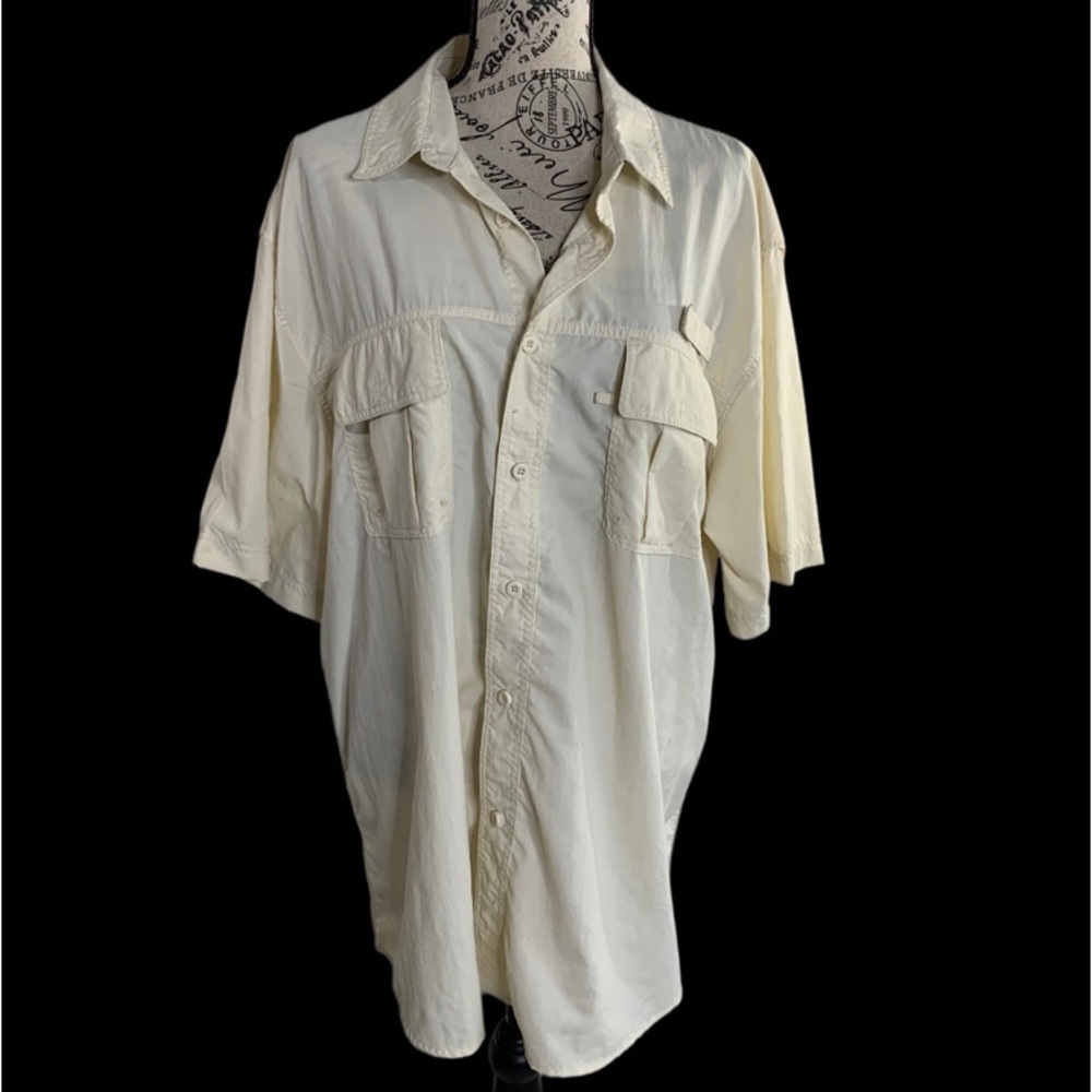 Clearwater outfitters fishing shirt lightweight nylon cream men’s extra large